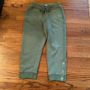 Sweat pants with button detail